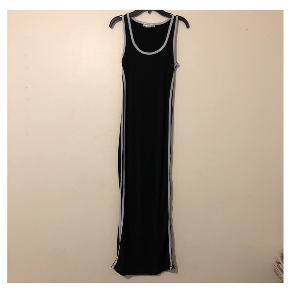 Black Dress With White Stripes